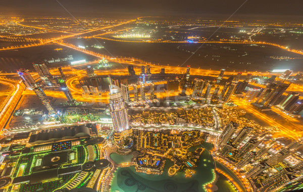 Panorama nuit Dubaï coucher du soleil affaires bureau [[stock_photo]] © Elnur