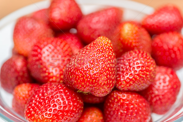 Stock photo: Strawberries arranged on the display