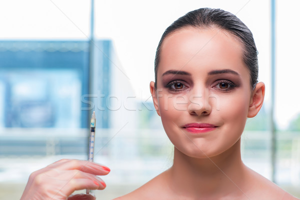 Schöne Frau Botox-Injektion Frau Gesicht Arzt medizinischen Stock foto © Elnur