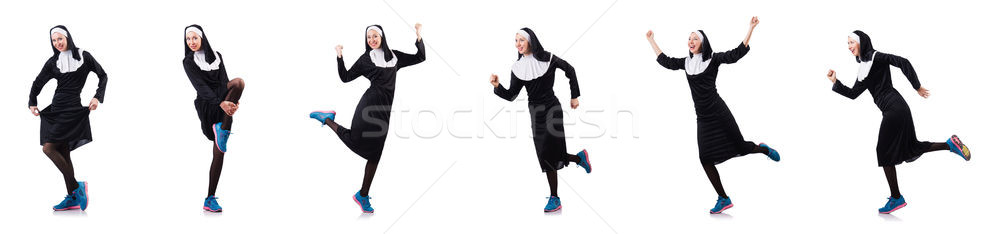 The nun isolated on the white background Stock photo © Elnur