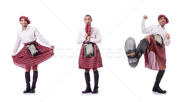 Concept with funny scotsman isolated on white Stock photo © Elnur