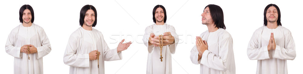 Młodych kapłan Biblii odizolowany biały człowiek Zdjęcia stock © Elnur