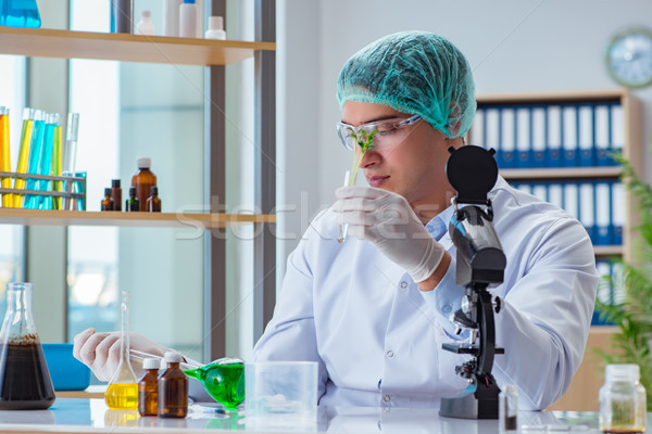 The biotechnology scientist working in the lab Stock photo © Elnur