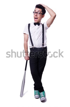 Stock photo: Arab man tied up with rope on white