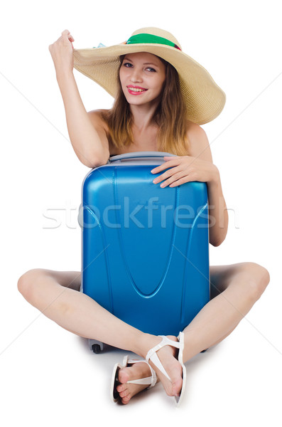 Woman with suitacases preparing for summer vacation Stock photo © Elnur