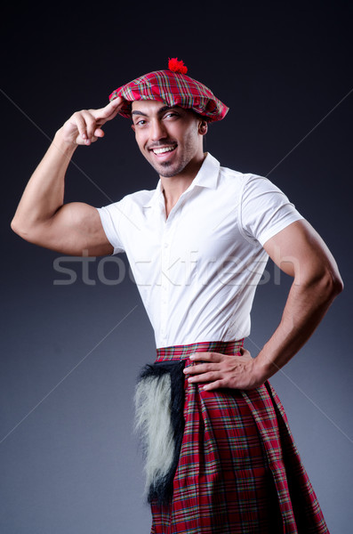 Scottish traditions concept with person wearing kilt Stock photo © Elnur