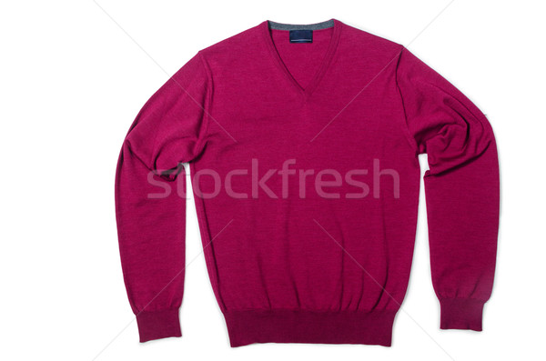 [[stock_photo]]: Homme · chandail · isolé · blanche · fond · hiver