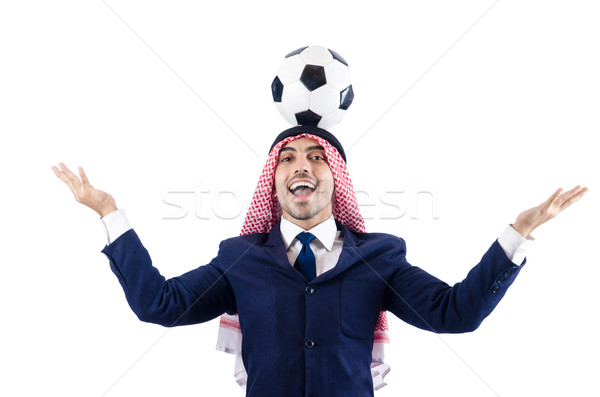Arab businessman with football Stock photo © Elnur