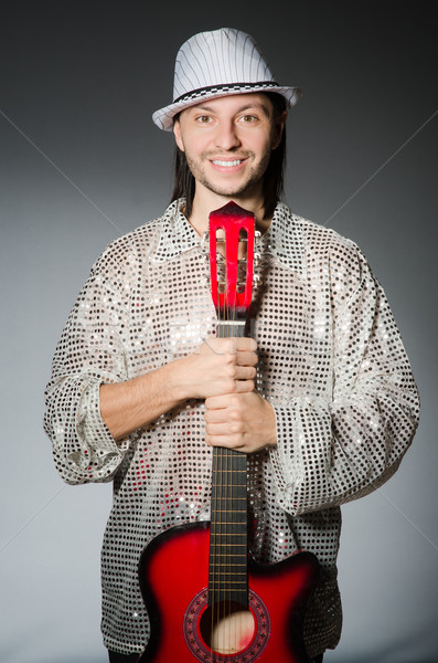 Foto stock: Homem · jogar · guitarra · concerto · música · festa