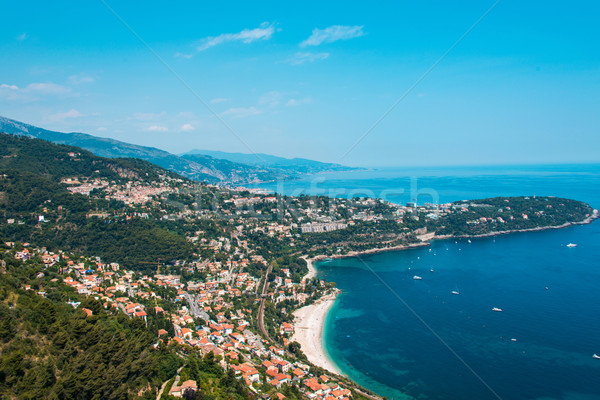 Aerial view of Menton town in French Riviera Stock photo © Elnur
