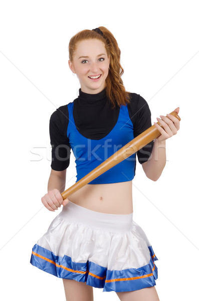 Cheerleader isolé blanche femme sourire école [[stock_photo]] © Elnur