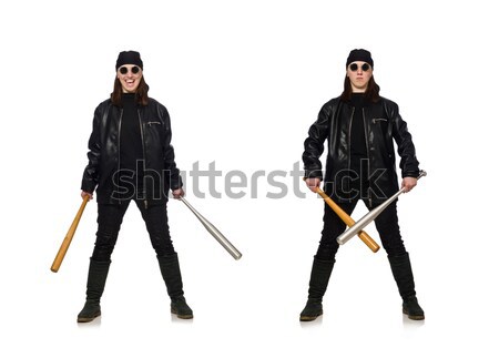 Ninja bıçak yalıtılmış beyaz adam Metal Stok fotoğraf © Elnur