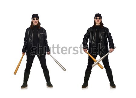 Ninja with knife isolated on white Stock photo © Elnur