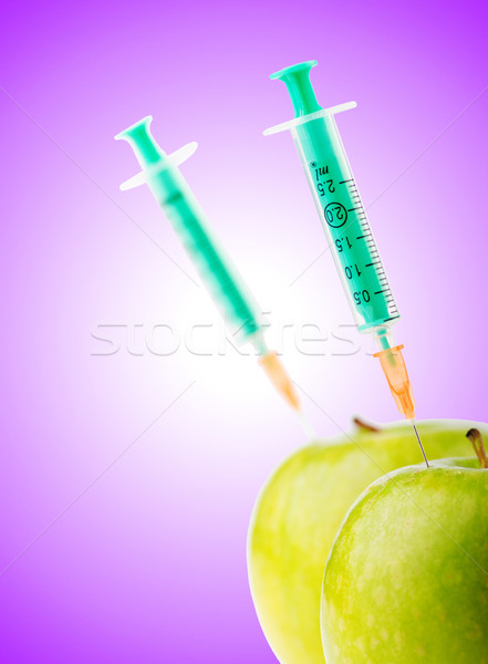 Foto stock: Experimento · manzana · mano · naturaleza · frutas · salud
