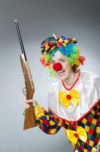 Clown geweer geïsoleerd witte business partij Stockfoto © Elnur