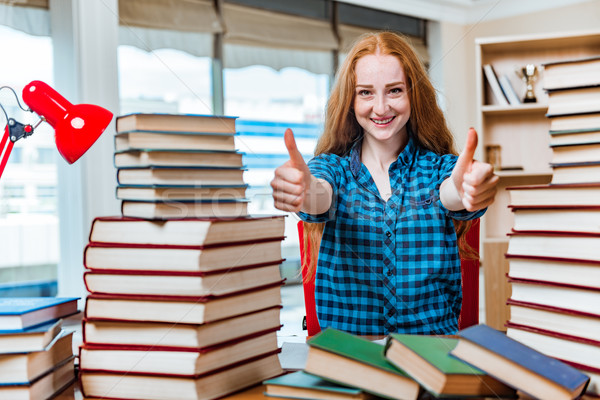 Jeunes Homme étudiant examens fille livres [[stock_photo]] © Elnur