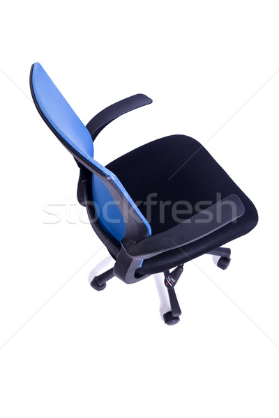 Mavi ofis koltuğu yalıtılmış beyaz ofis dizayn Stok fotoğraf © Elnur