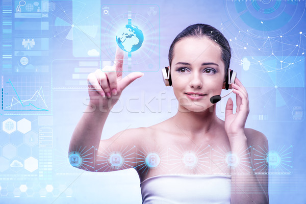 Stockfoto: Jonge · vrouw · business · computer · vrouw · internet