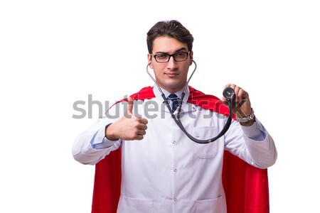 Сток-фото: врач · изолированный · белый · человека · медицинской