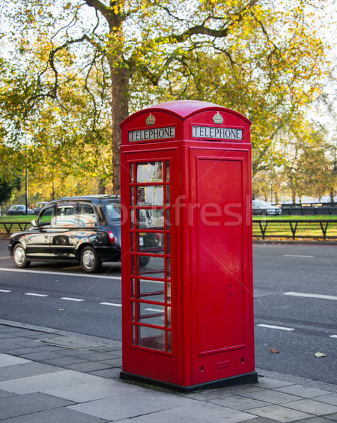 Famous London booth on street Stock photo © Elnur