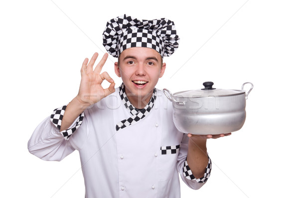 Młodych kucharz pan odizolowany biały Zdjęcia stock © Elnur