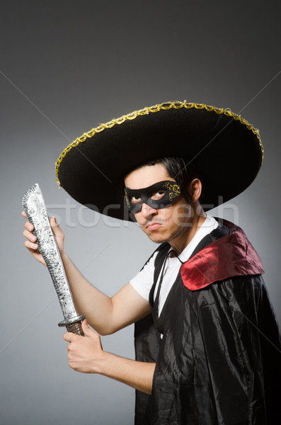 Person wearing sombrero hat in funny concept Stock photo © Elnur