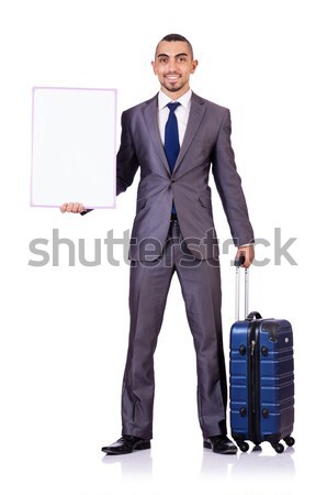 Stock photo: Funny businessman isolated on white