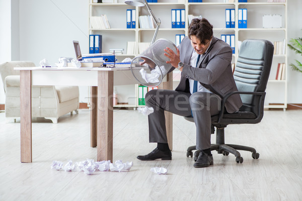 Angry businessman shocked working in the office fired sacked Stock photo © Elnur
