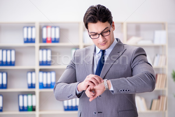 Young businessman working in the office Stock photo © Elnur
