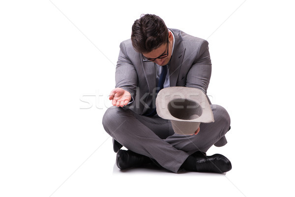 Stock photo: Bankrupt businessman isolated on white background