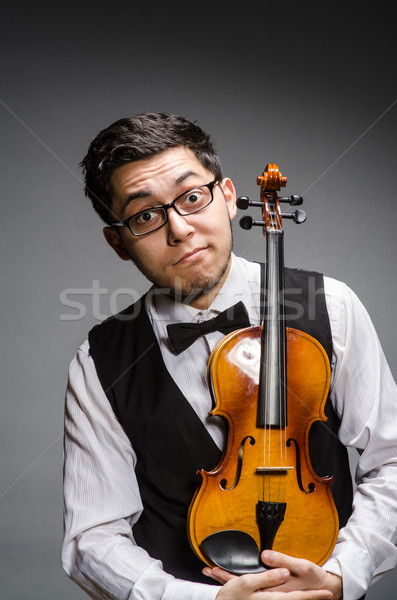 Сток-фото: смешные · скрипки · игрок · скрипка · человека · звук