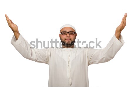 Concept with arab man isolated on white Stock photo © Elnur