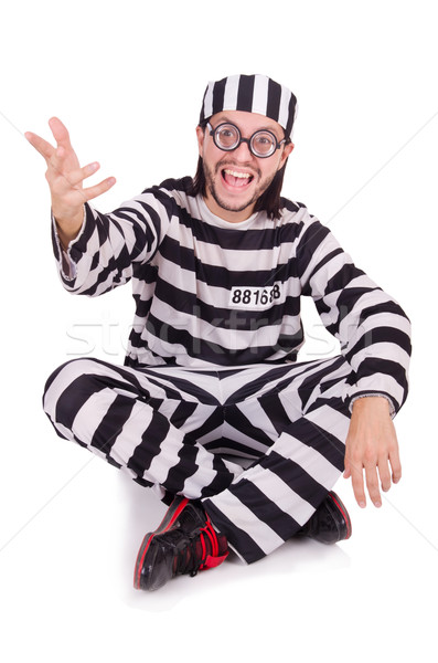 Prisión preso aislado blanco gafas pelota Foto stock © Elnur