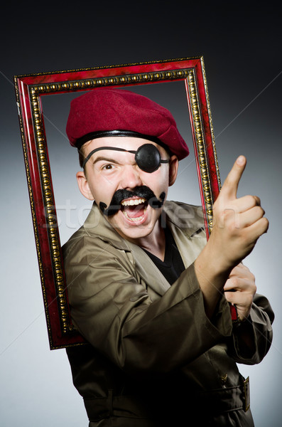 Funny soldier in military concept Stock photo © Elnur