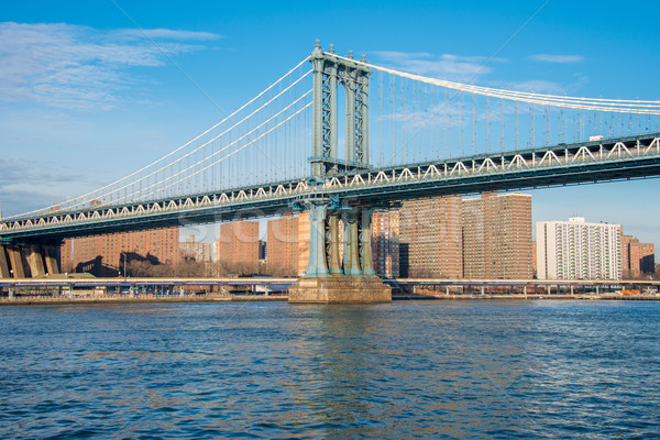 Manhattan bridge on summer day Stock photo © Elnur