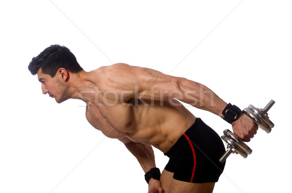 Muscular man isolated on the white background Stock photo © Elnur