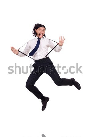 Jumping man isolated on white Stock photo © Elnur