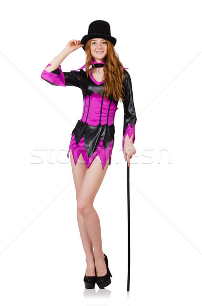 Girl in purple masquerade isolated on white Stock photo © Elnur