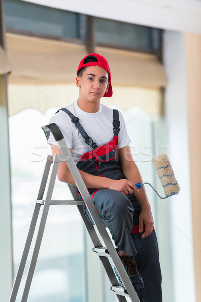 молодые художника Живопись потолок строительство стены Сток-фото © Elnur
