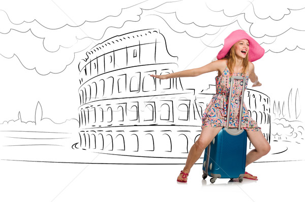 Fiatal nő utazás Róma Olaszország lány boldog Stock fotó © Elnur