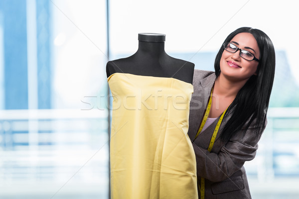 Stock photo: Woman tailor working on new clothing