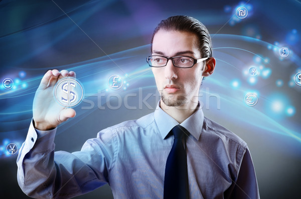 Man dollarteken financieren business gelukkig Stockfoto © Elnur