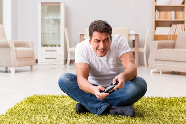 Man addicted to computer games Stock photo © Elnur