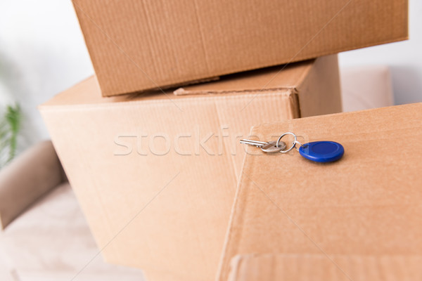 Stock photo: Close up of boxes and keys