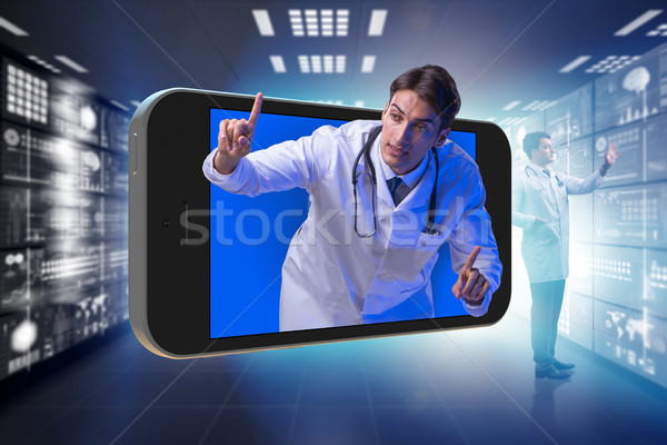 Médecin smartphone ordinateur portable santé suivre [[stock_photo]] © Elnur