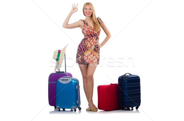 Woman preparing for travel on summer vacation Stock photo © Elnur