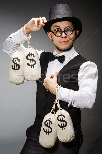 Férfi pénz üzlet biztonság üzletember táska Stock fotó © Elnur