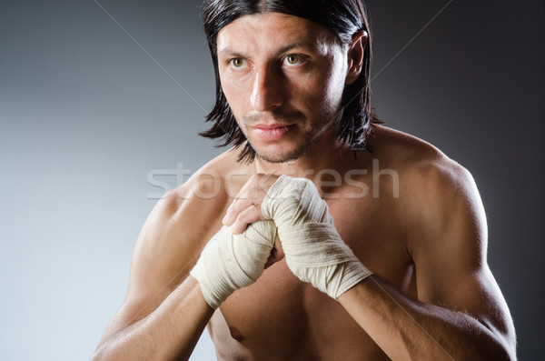 Stockfoto: Vechtsporten · expert · opleiding · hand · lichaam · fitness