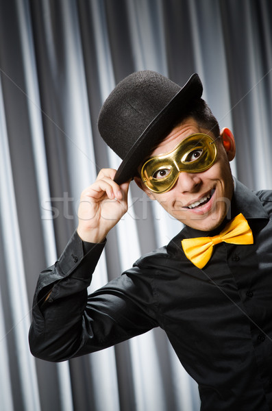 Funny Maske Hintergrund Sicherheit Geschäftsmann Stock foto © Elnur