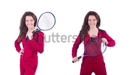 Woman in red costume in sports sporting concept Stock photo © Elnur